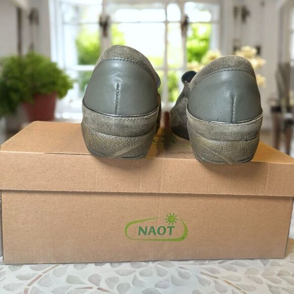 Naot Matai $199 Mary Jane Leather Suede EU 39 / US 8 New in Box – Cork/Latte Foo - Picture 11 of 13